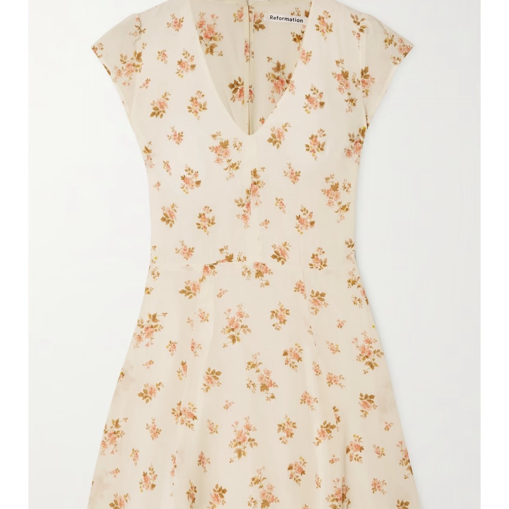 NWT Reformation Deven Floral Mini Dress Mildred Size 6 - Picture 2 of 5